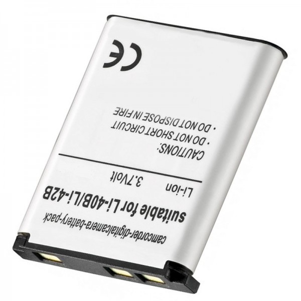 AccuCell-batterij geschikt voor Pentax-batterij D-Li63, Optio M30, T30