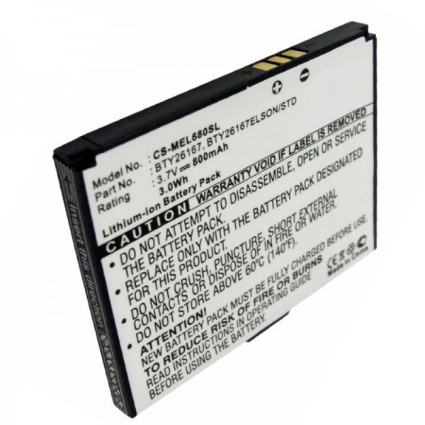 AccuCell-batterij geschikt voor Mobistel Elson EL680 batterij Li-ion 3,7 volt, 800 mAh