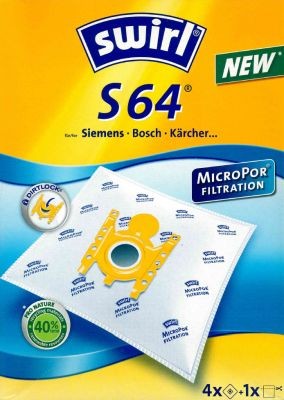 Swirl stofzuigerzak S64 (S66) MicroPor voor Siemens, Bosch en Kärcher stofzuigers