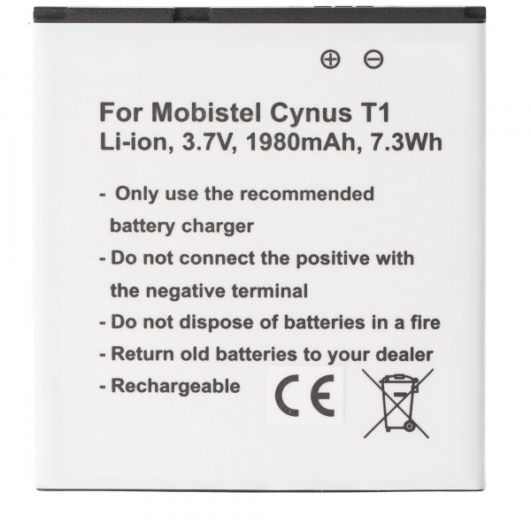 MOBISTEL Cynus T1-batterij als replica van Accucell geschikt voor BTY26179, BTY26179MOBISTEL / STD