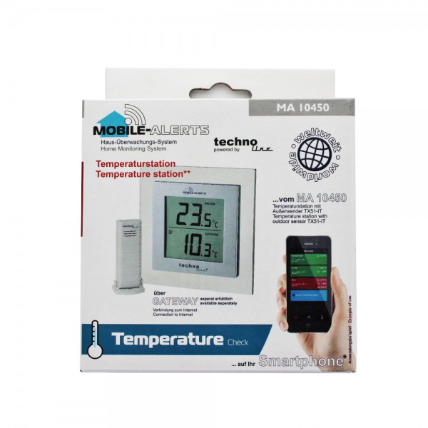 Temperatuurstation met binnen- en buitensensoren, het huisbewakingssysteem voor uw temperaturen