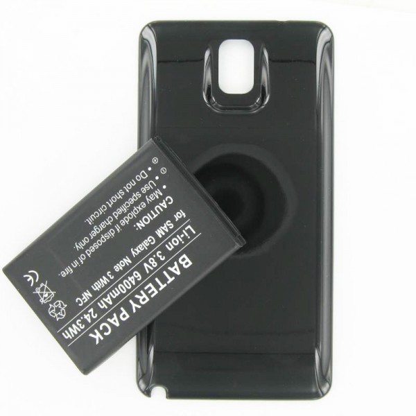 Samsung Galaxy Note 3, B800BE, B800BU vervangende batterij 6400 mAh met zwarte behuizing en NFC