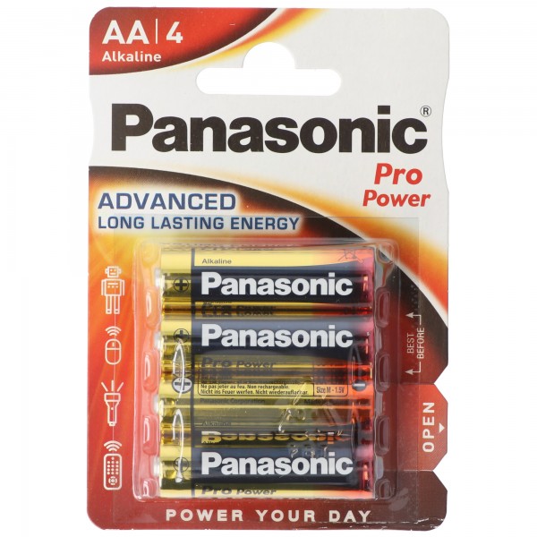 Panasonic Pro Power Mignon AA, LR6 Alkaline 4-pack LR6PPG / 4