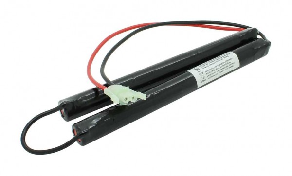 Noodverlichting batterij NiMH 7.2V 3700mAh 2x L1x3 5/4A met 300mm kabel en stekker vervangt Liteplan 6/MH40/TS/AS