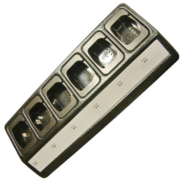 Lader 6-voudig geschikt voor Motorola CP040, 080, 140, 150, 160, 180, 200, EP450, GP3188, 3688, PR400