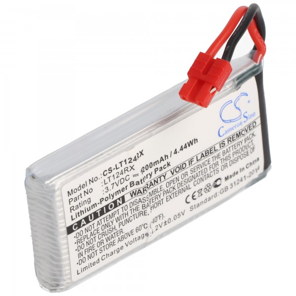 Li-polymeer batterij - 1200mAh (3.7V) - voor modelbouw zoals Syma X5HC