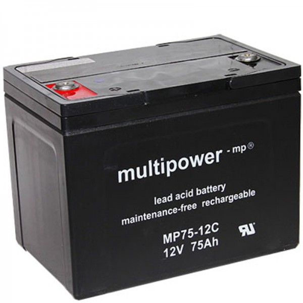 Multipower MP75-12C accukabel PB 12Volt 75Ah