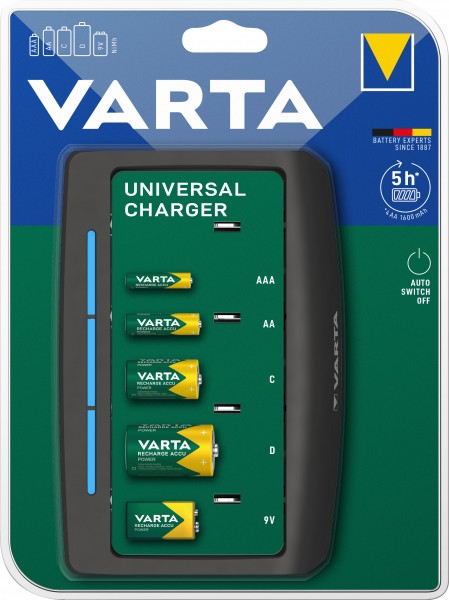 Varta batterij NiMH, universele oplader zonder batterijen, voor AA/AAA/C/D/9V