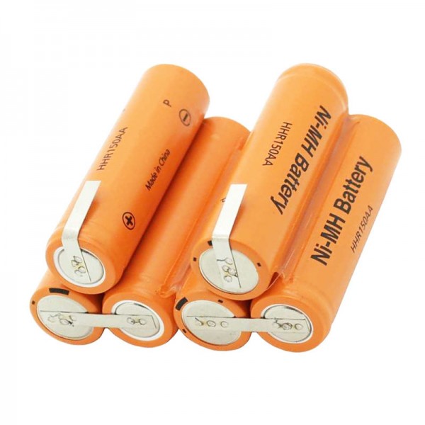 Batterij geschikt voor de AEG FM72 batterij, AEG Electrolux 6 / AA 1300 NiMH 7.2V 1500mAh geschikt voor AEG 900055106