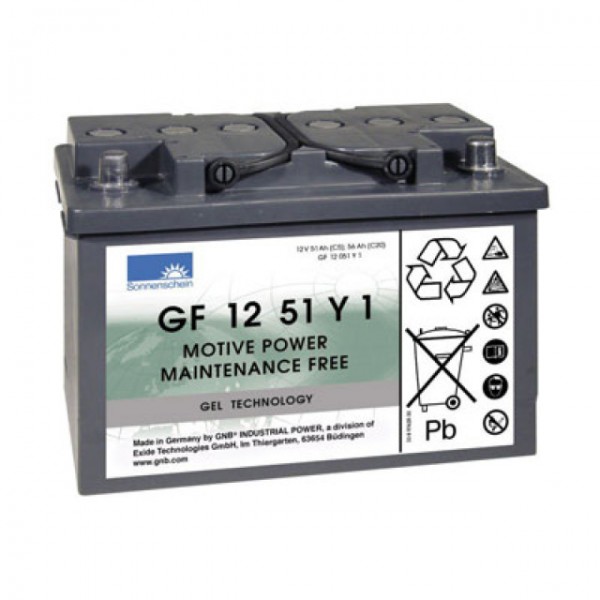Exide Dryfit GF12051Y1 loodbatterij met A-pool 12V, 51000 mAh