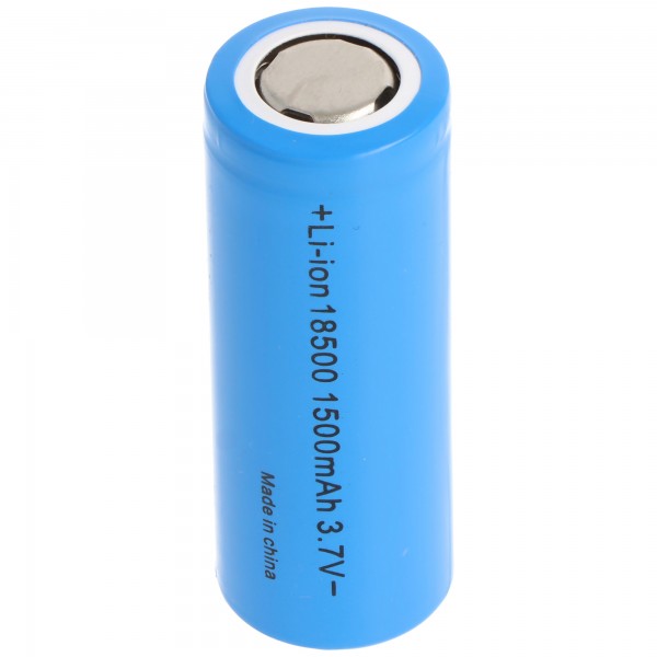 18500 Li-Ion-batterij met 3,6-3,7 volt, 18500-A1, 1500mAh, platte positieve pool