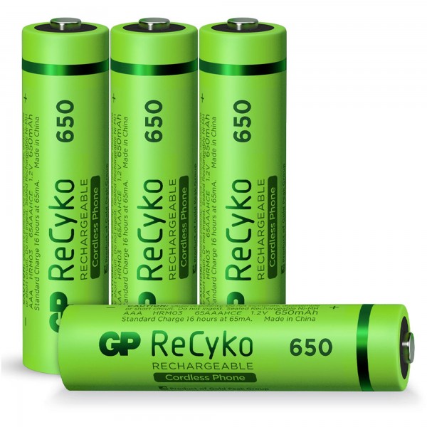 AAA batterij GP NiMH 650 mAh ReCyko DECT 1.2V 4 stuks