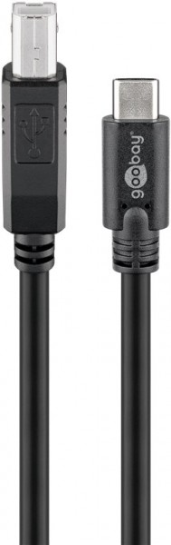 Goobay USB-C™ naar B-kabel, zwart