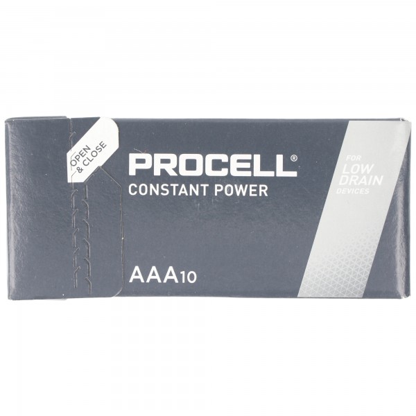 Duracell Batterij Alkaline, Micro, AAA, LR03, 1.5V Procell Constant, Doos (10-Pack)