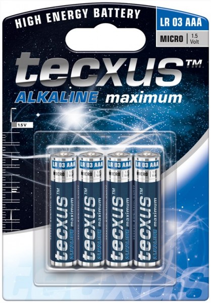 Tecxus LR03/AAA (Micro) - alkaline-mangaanbatterij (alkaline), 1,5 V