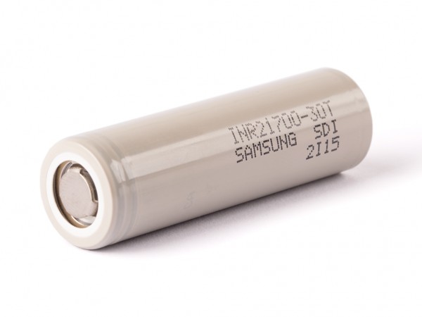 Samsung INR21700-30T - 3000 mAh Li-ion batterij, 3,6 V - 3,7 V min. 2950mAh typ. 3000mAh maximale 35A stroomafgifte (platte bovenkant)