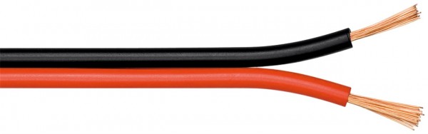 Goobay luidsprekerkabel rood, zwart CU - 100 m spoel, doorsnede 2 x 0,35 mm²