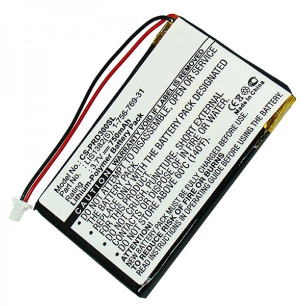 Batterij geschikt voor de Sony PRS-300 batterij 1-756-769-31, 9702A50844, 9924A60515, LIS1382 (S)