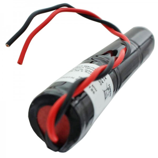 Batterij voor noodverlichting 3.6 volt 3000mAh NiMH-batterij met kabels