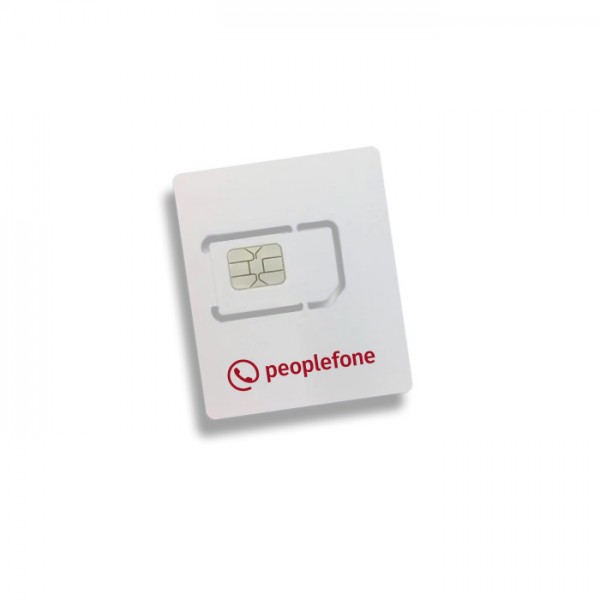 peoplefone DATASIM prepaid mobiele telefoonkaart voor IoT M2M VoIP of datatransmissie via LTE