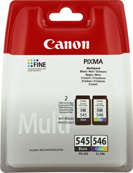 Canon printkopcombinatiepakket PG-545/CL-546 zwart/kleur