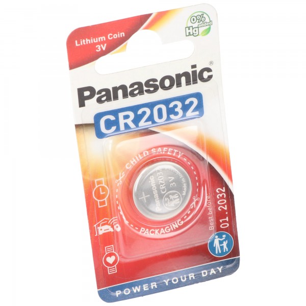 Panasonic Batterij Lithium, Knoopcel, CR2032, 3V Elektronica, Lithium Power, Retail Blister (1-Pack)