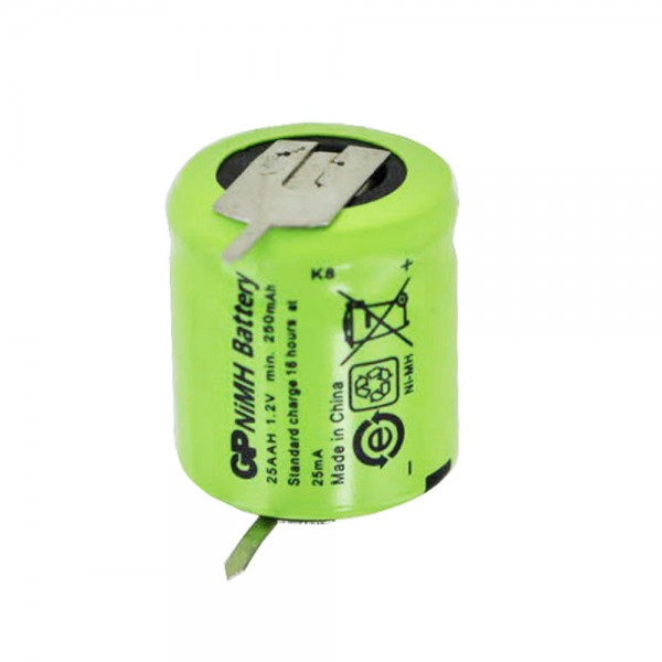Batterij geschikt voor Sanyo N-110AA batterij NiMH 1/3 AA Mignon met 1-pc contacten