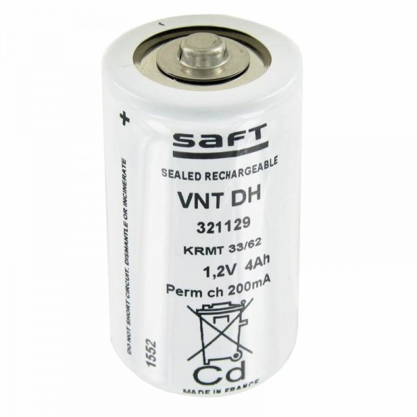 Saft VT D NiCd monobatterij hoge temperatuur, ca. 60,3 mm x 32,3 mm