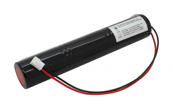 Noodverlichting batterij NiCd 3.6V 4500mAh L1x3 Mono D met 250mm kabel en stekker