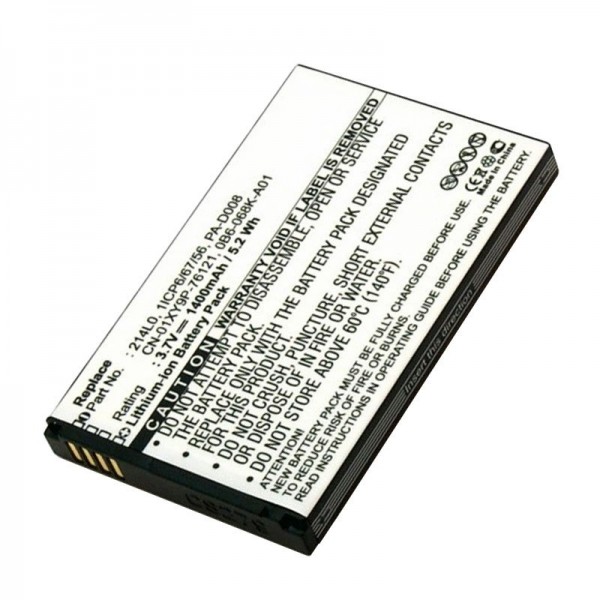 Batterij geschikt voor Dell Venue, Venue Pro Li-Ion slim, PA-D008