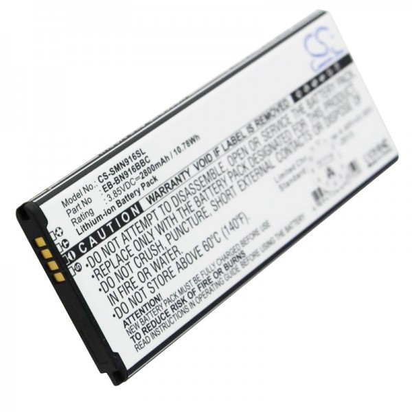 Batterij geschikt voor de Samsung SM-N910 batterij Galaxy Note 4, 2800mAh