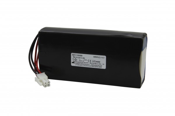 Loodzuurbatterij geschikt voor Datex Ohmeda Braun pulsoxymeter 3800/3900 CE-conform