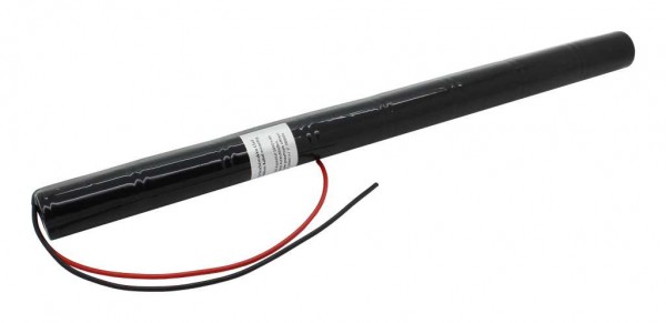 Noodverlichting batterij NiCd 9.6V 1800mAh L1x8 Sub-C met 200mm kabel aan een zijde