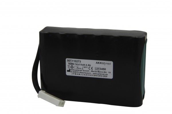 NiMH-batterij geschikt voor Nellcor N5500 / N5600 14,4 volt 4,0 Ah CE-conform