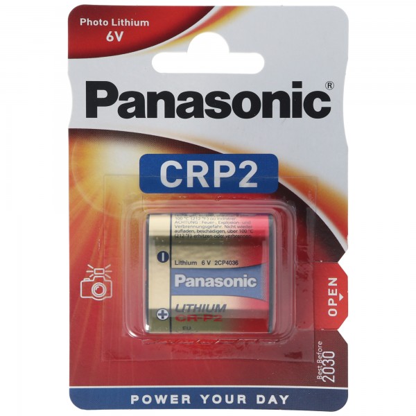 Panasonic CR-P2 Fotobatterij CR-P2P, CRP2P, CR-P2PEP, 6Volt