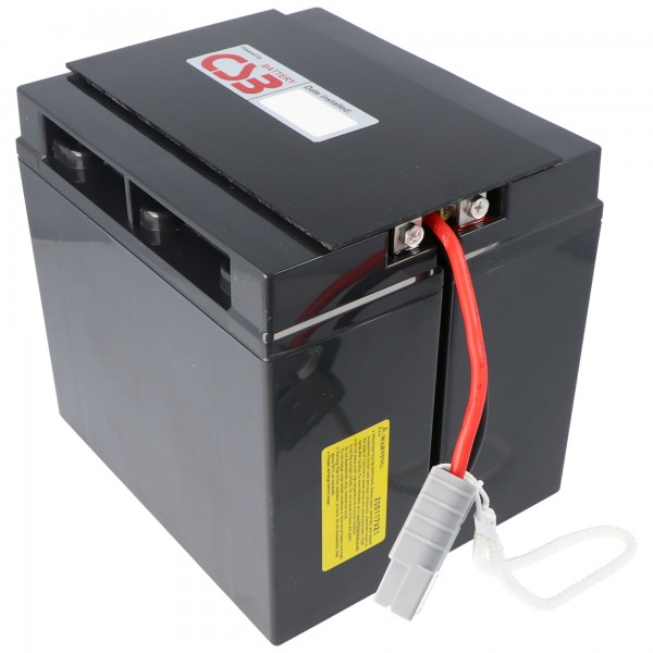 UPS-vervangende batterij, compatibel met APC-RBC7, SU1000XLJ, SU1400, DLA1500I, etc. voorgemonteerd met kabel en stekker, batterijset bestaande uit 2x 2xGP12170