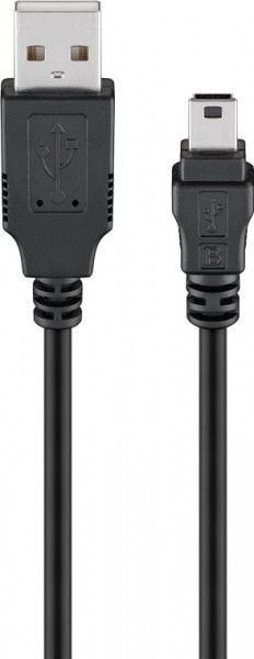 USB 2.0 Hi-Speed Kabel, USB 2.0 Male naar USB 2.0 Mini Male, USB naar USB Mini Male