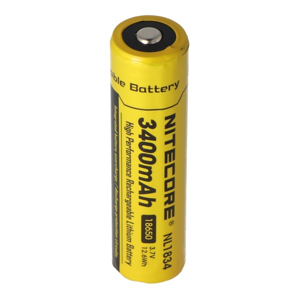 Nitecore Li-ionbatterij type 18650 met 3400 mAh NL1834 69,4 x 18,3 mm met beschermingscircuit