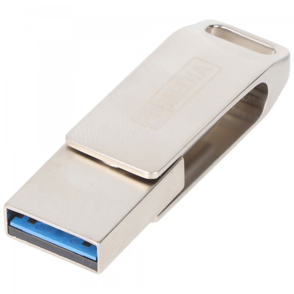Mymedia USB 3.2 OTG-stick 16GB, type AC, My Dual, zilveren blisterverpakking