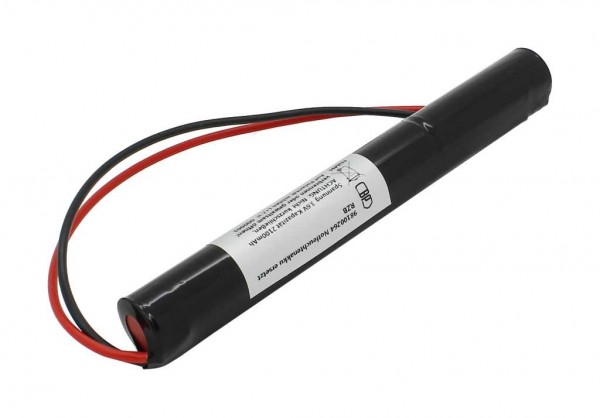 Noodverlichting batterij NiMH 3.6V 2100mAh L1x3 A met 200mm kabel 0.75mm² vervangt RZB