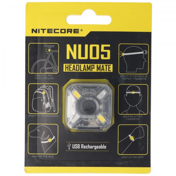 Nitecore NU05 LED-waarschuwingslampje 4 krachtige LED's