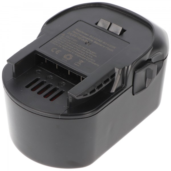 Batterij geschikt voor de AEG B1415R-batterij, B1420R, M1430R 14,4 volt 2,0 Ah tot max. 2.2Ah, 31.68 Wh