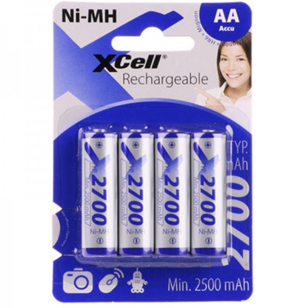 XCell NiMH-batterij Mignon AA LR6 HR6 met 2700 mAh