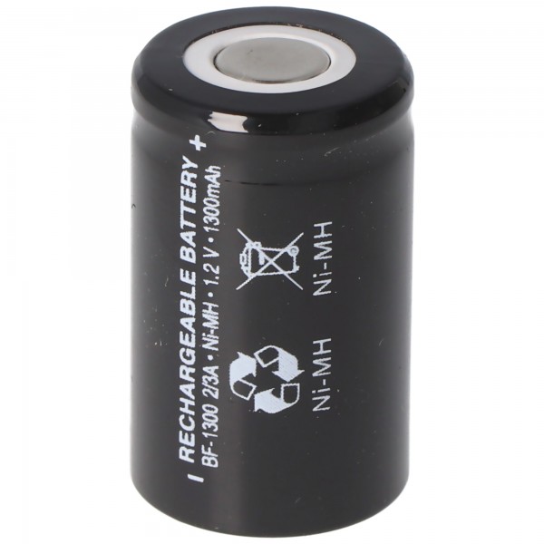 2 / 3A NiMH-batterij 1,2 volt 1300 mAh, de NiMH-batterij met hoge stroomsterkte