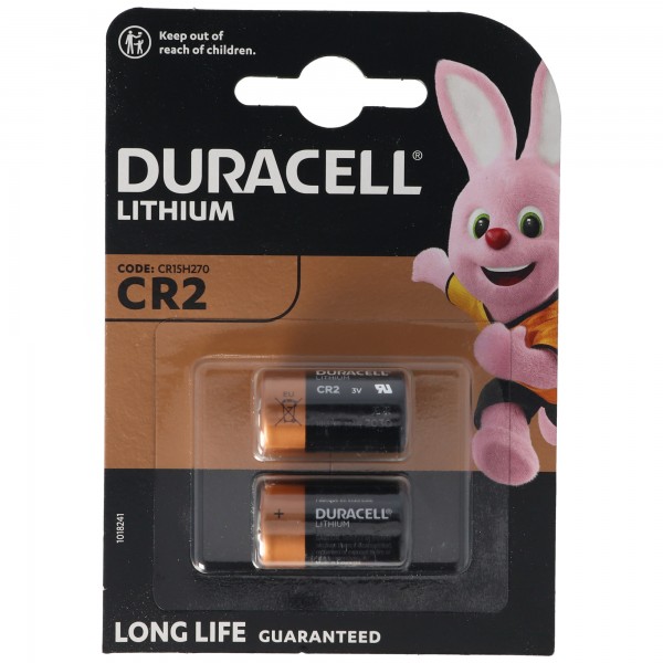 Duracell CR2 Ultra Lithium 3Vmax. 850 mAh in een blister van 2, CR15H270