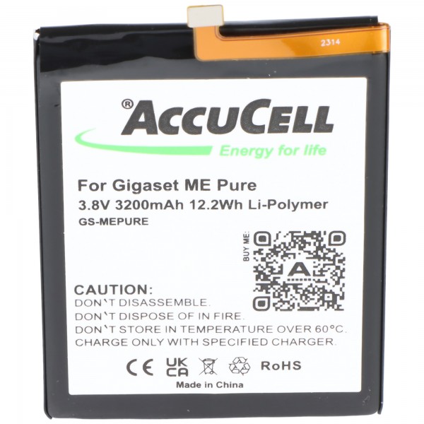 Accu geschikt voor Gigaset ME Pure Li-Polymeer 3.8V 3200mAh 12.2Wh