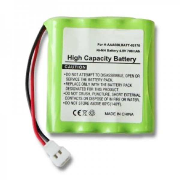 Batterij geschikt voor de Philips-batterij Philips A1507, SBC 468, SBC 468/91 batterij H-AAA600, BATT-02170
