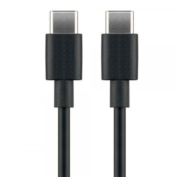 USB-C naar USB-C laad- en synchronisatiekabel geschikt voor apparaten met USB-C-aansluiting, kleur zwart