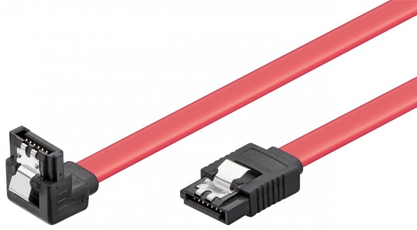 Goobay HDD S-ATA-kabel 1,5 GBit/s/3 GBit/s 90° clip - SATA L-type connector > SATA L-type connector 90°