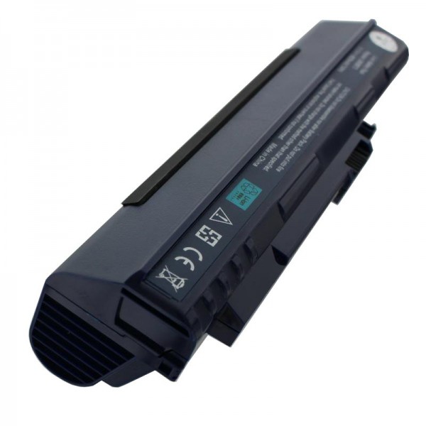 AccuCell-batterij geschikt voor Acer Aspire One 6600mAh zwart / donkerblauw